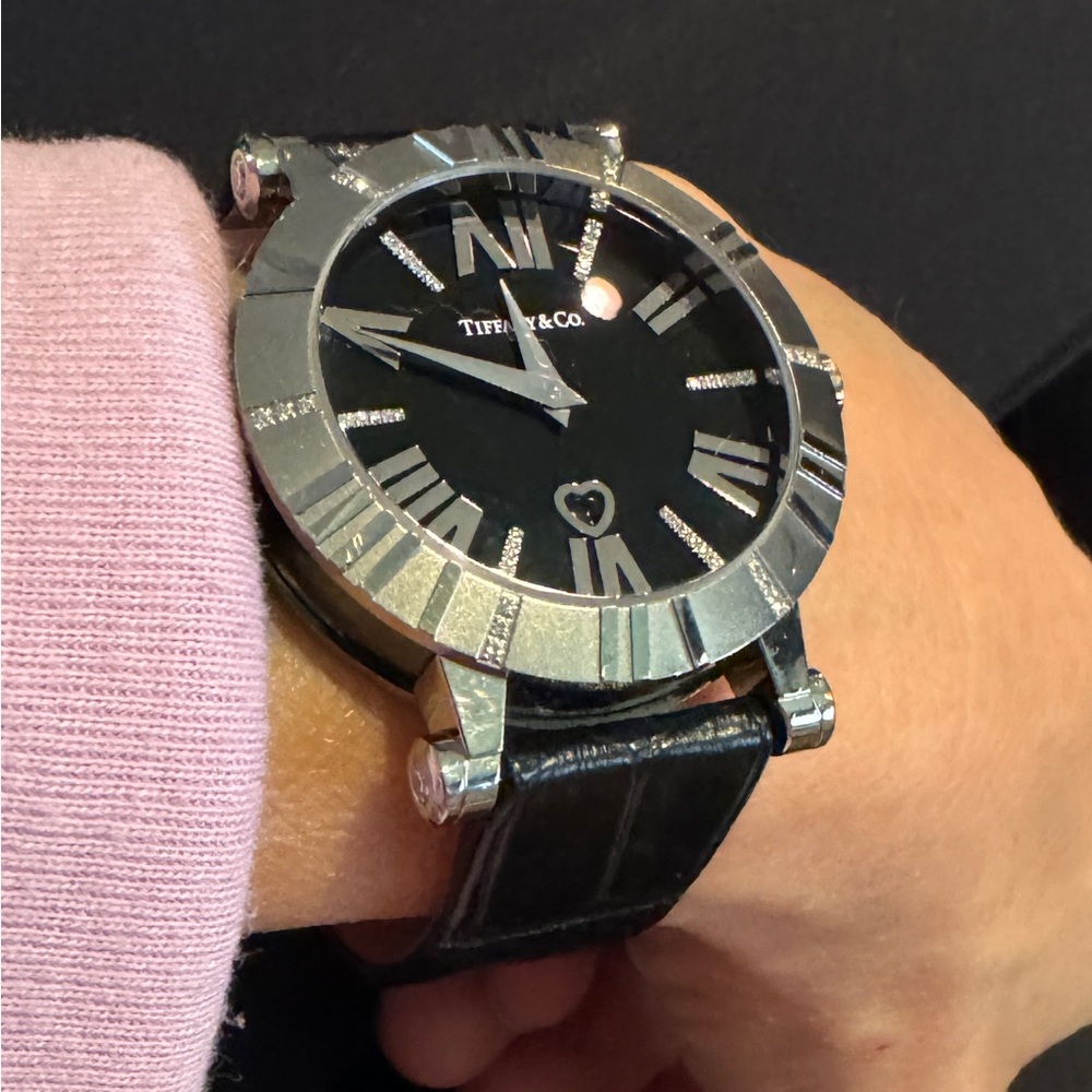 Tiffany & Co Atlas watch 18k white gold with diamonds